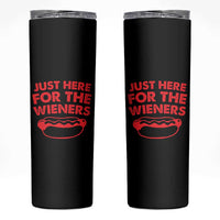 4th of July Just Here For The Wieners Skinny Tumbler Funny Hot Dog Independence Day Patriotic Weenies - Wonder Print Shop