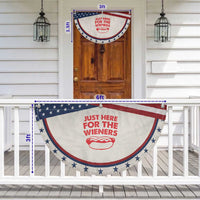 4th of July Just Here For The Wieners Patriotic Fan Flag Funny Hot Dog Independence Day Weenies