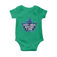 Vintage Canada Hockey Baby Onesie Toronto Just Once Before I Die Maple Leafs