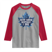 Vintage Canada Hockey Raglan Shirt Toronto Just Once Before I Die Maple Leafs