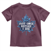 Vintage Canada Hockey Toddler T Shirt Toronto Just Once Before I Die Maple Leafs