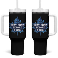 Vintage Canada Hockey Tumbler With Handle Toronto Just Once Before I Die Maple Leafs