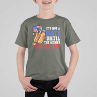 4th of July It's Not A Party Until The Wiener Comes Out T Shirt For Kid Funny Hot Dog Independence Day Patriotic Weenies - Wonder Print Shop