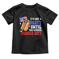 4th of July It's Not A Party Until The Wiener Comes Out Toddler T Shirt Funny Hot Dog Independence Day Patriotic Weenies - Wonder Print Shop