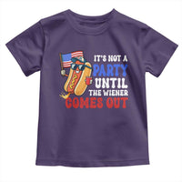 4th of July It's Not A Party Until The Wiener Comes Out Toddler T Shirt Funny Hot Dog Independence Day Patriotic Weenies - Wonder Print Shop