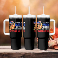 4th of July It's Not A Party Until The Wiener Comes Out Tumbler With Handle Funny Hot Dog Independence Day Patriotic Weenies - Wonder Print Shop