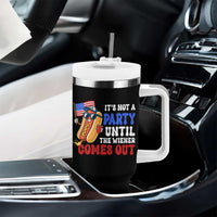 4th of July It's Not A Party Until The Wiener Comes Out Tumbler With Handle Funny Hot Dog Independence Day Patriotic Weenies - Wonder Print Shop