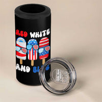 Red White Blue Popsicle 4th of July 4 in 1 Can Cooler Tumbler Patriotic USA Flag - Wonder Print Shop