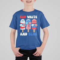 Red White Blue Popsicle 4th of July T Shirt For Kid Patriotic USA Flag - Wonder Print Shop