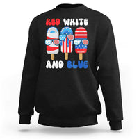 Red White Blue Popsicle 4th of July Sweatshirt Patriotic USA Flag - Wonder Print Shop