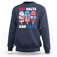 Red White Blue Popsicle 4th of July Sweatshirt Patriotic USA Flag - Wonder Print Shop