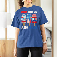 Red White Blue Popsicle 4th of July T Shirt For Women Patriotic USA Flag - Wonder Print Shop