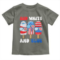 Red White Blue Popsicle 4th of July Toddler T Shirt Patriotic USA Flag - Wonder Print Shop