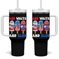 Red White Blue Popsicle 4th of July Tumbler With Handle Patriotic USA Flag - Wonder Print Shop