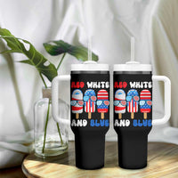 Red White Blue Popsicle 4th of July Tumbler With Handle Patriotic USA Flag - Wonder Print Shop