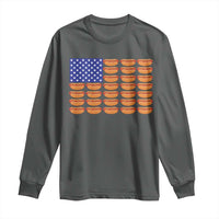 Hot Dog American Flag Long Sleeve Shirt Funny 4th Of July Patriotic Summer BBQ - Wonder Print Shop