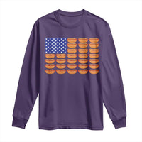 Hot Dog American Flag Long Sleeve Shirt Funny 4th Of July Patriotic Summer BBQ - Wonder Print Shop
