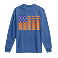 Hot Dog American Flag Long Sleeve Shirt Funny 4th Of July Patriotic Summer BBQ - Wonder Print Shop