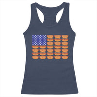 Hot Dog American Flag Racerback Tank Top Funny 4th Of July Patriotic Summer BBQ - Wonder Print Shop