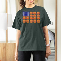 Hot Dog American Flag T Shirt For Women Funny 4th Of July Patriotic Summer BBQ - Wonder Print Shop