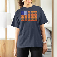 Hot Dog American Flag T Shirt For Women Funny 4th Of July Patriotic Summer BBQ - Wonder Print Shop
