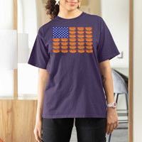 Hot Dog American Flag T Shirt For Women Funny 4th Of July Patriotic Summer BBQ - Wonder Print Shop