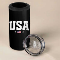 USA 4 in 1 Can Cooler Tumbler American Flag Patriotic 4th of July - Wonder Print Shop