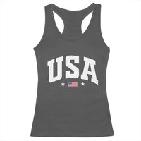USA Racerback Tank Top American Flag Patriotic 4th of July - Wonder Print Shop