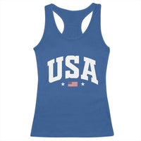 USA Racerback Tank Top American Flag Patriotic 4th of July - Wonder Print Shop