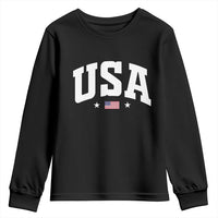 USA Youth Sweatshirt American Flag Patriotic 4th of July - Wonder Print Shop