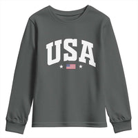 USA Youth Sweatshirt American Flag Patriotic 4th of July - Wonder Print Shop