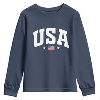 USA Youth Sweatshirt American Flag Patriotic 4th of July - Wonder Print Shop