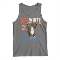 Funny Raccoon July 4th Tank Top Red White and Feral Patriotic Trash Panda - Wonder Print Shop
