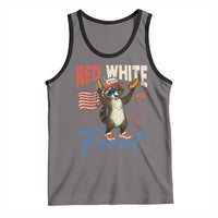 Funny Raccoon July 4th Tank Top Red White and Feral Patriotic Trash Panda - Wonder Print Shop