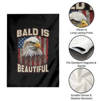 American Flag Bald Eagle Garden Flag Bald Is Beautiful Retro 4th of July Independence Day - Wonder Print Shop