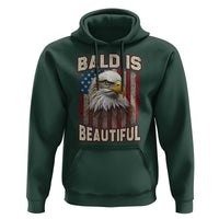 American Flag Bald Eagle Hoodie Bald Is Beautiful Retro 4th of July Independence Day - Wonder Print Shop