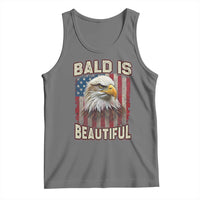 American Flag Bald Eagle Tank Top Bald Is Beautiful Retro 4th of July Independence Day - Wonder Print Shop