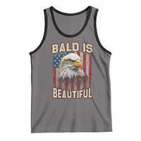 American Flag Bald Eagle Tank Top Bald Is Beautiful Retro 4th of July Independence Day - Wonder Print Shop