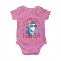 Funny 4th Of July Baby Onesie George Washington Stay Strapped Or Get Clapped - Wonder Print Shop