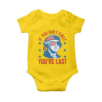 Funny 4th Of July Baby Onesie George Washington Stay Strapped Or Get Clapped - Wonder Print Shop