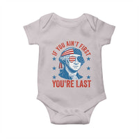 Funny 4th Of July Baby Onesie George Washington Stay Strapped Or Get Clapped - Wonder Print Shop