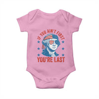 Funny 4th Of July Baby Onesie George Washington Stay Strapped Or Get Clapped - Wonder Print Shop