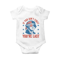 Funny 4th Of July Baby Onesie George Washington Stay Strapped Or Get Clapped - Wonder Print Shop