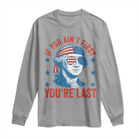 Funny 4th Of July Long Sleeve Shirt George Washington Stay Strapped Or Get Clapped - Wonder Print Shop