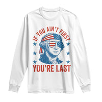 Funny 4th Of July Long Sleeve Shirt George Washington Stay Strapped Or Get Clapped - Wonder Print Shop