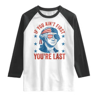 Funny 4th Of July Raglan Shirt George Washington Stay Strapped Or Get Clapped - Wonder Print Shop