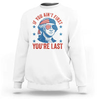 Funny 4th Of July Sweatshirt George Washington Stay Strapped Or Get Clapped - Wonder Print Shop