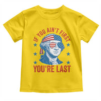 Funny 4th Of July Toddler T Shirt George Washington Stay Strapped Or Get Clapped - Wonder Print Shop
