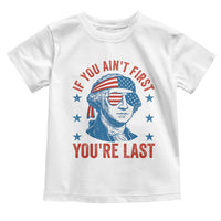Funny 4th Of July Toddler T Shirt George Washington Stay Strapped Or Get Clapped - Wonder Print Shop
