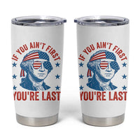 Funny 4th Of July Tumbler Cup George Washington Stay Strapped Or Get Clapped - Wonder Print Shop
